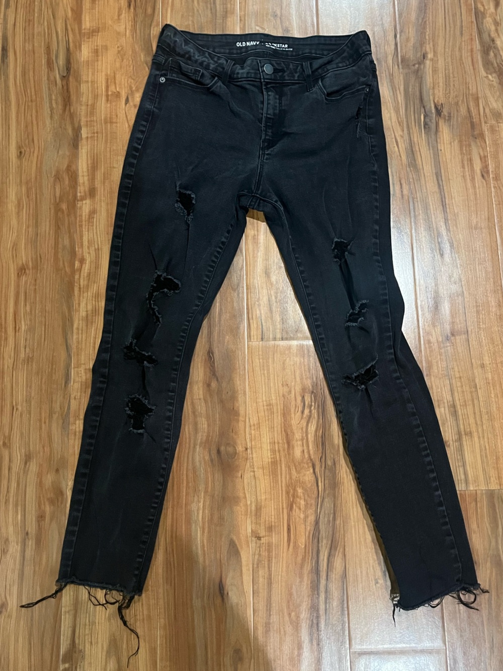 Old Navy Rockstar Mid-Rise Women’s Jeans — Black 10 Regular